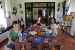 Lunch with Poonam on the porch