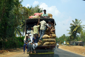 How many guys can fit in one small truck?